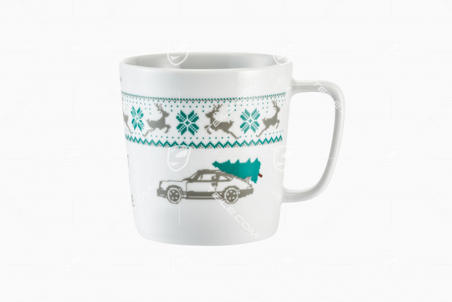 Porsche Becher Weihnachten XL Weiß / Grün