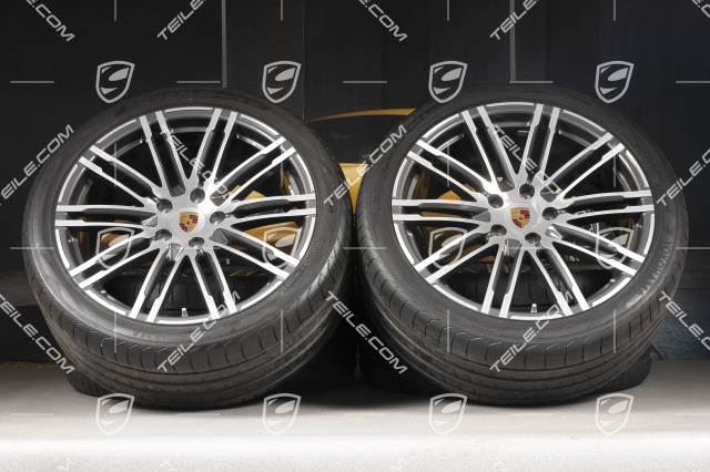 21-inch summer wheels set Turbo III, rims 10J x 21 ET50 + Yokohama summer tyres 295/35 R21, with TPM, NEW-only 30km (from a new Vehicle)