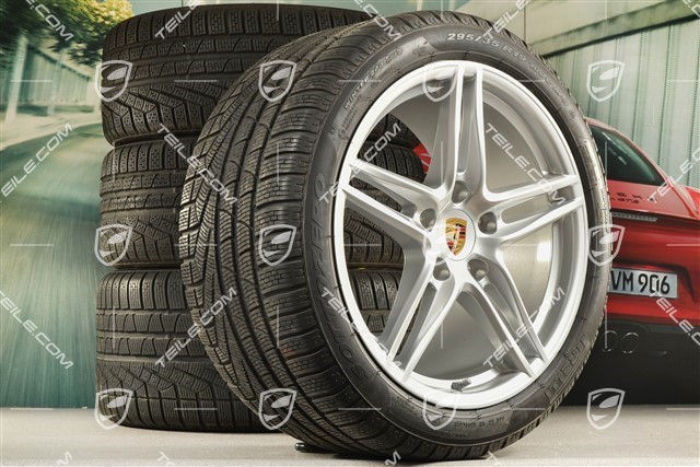 19" Koła zimowe, komplet "Carrera", felgi 8,5J x 19 ET50 + 11J x 19 ET77 + opony zimowe Pirelli Sottozero II 235/40 R19 + 295/35 R19