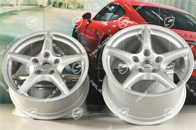 18-inch Carrera III wheel set, 8J x 18 ET57 + 11J x 18 ET51, C4 / C4S