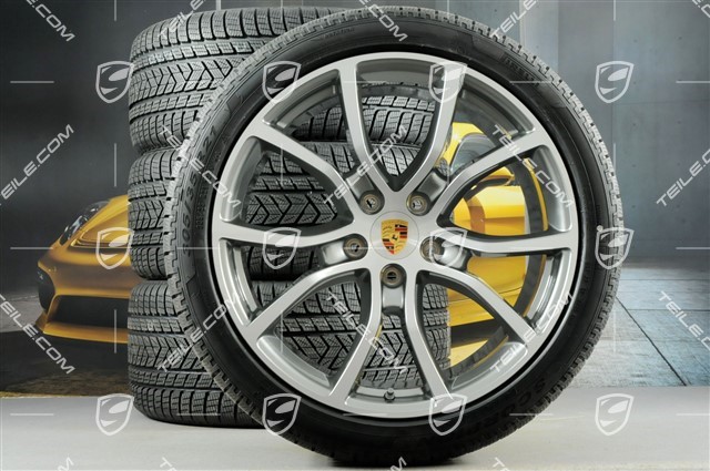 21-inch Cayenne COUPE Exclusive Design winter wheel set, rims 9,5J x 21 ET46 + 11,0J x 21 ET49 + Pirelli Scorpion winter tyres 275/40 R21 + 305/35 R21, with TPMS