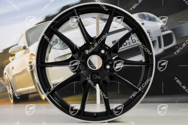 20-inch Carrera S (III) rims set, 8,5J x 20 RT51 + 11J x 20 ET70, wheel spokes painted Black