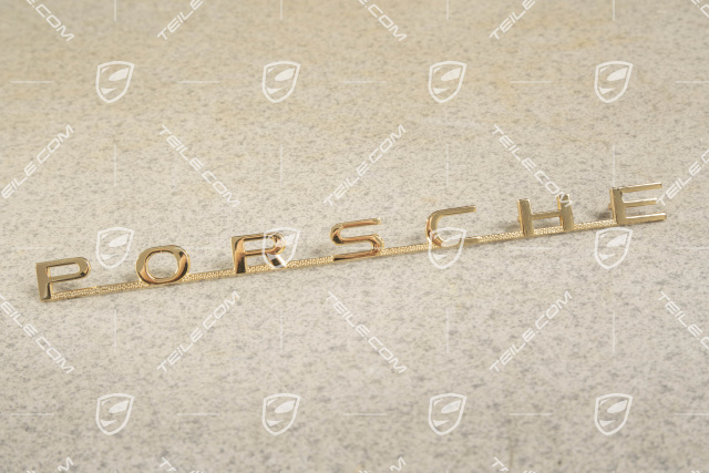 "PORSCHE" logo, Gold plated