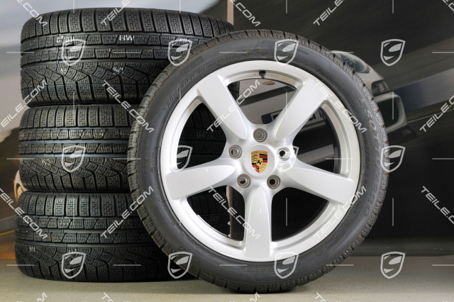 18-inch Cayman S winter wheel set (with tyres), front wheels 8J x 18 ET57 + rear 9J x 18 ET43