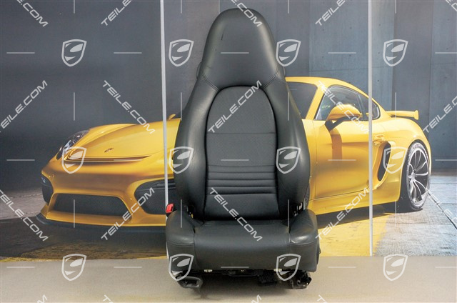 Sitz, manual einstellbar, Leder, Schwarz, beschädigt, L