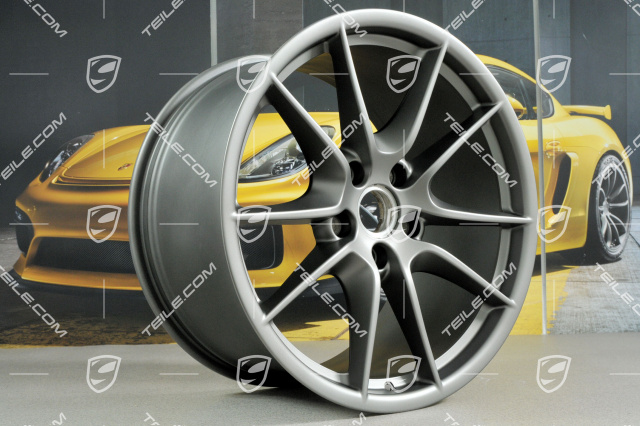 20" Komplet felg Carrera S III, 8,5J x 20 ET51 + 11J x 20 ET52, platynowy półmat satyna