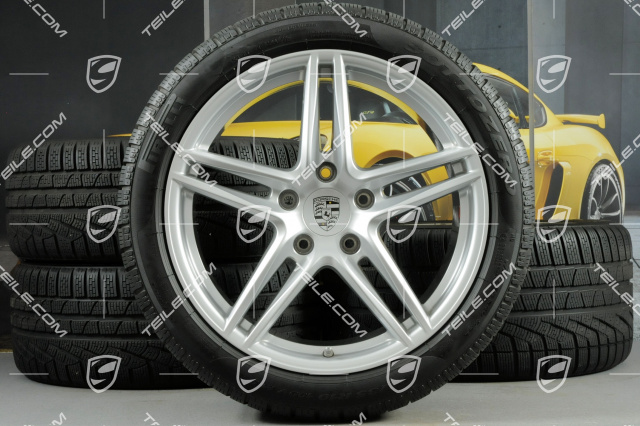 19" Koła zimowe, komplet "Carrera", felgi 8,5J x 19 ET50 + 11J x 19 ET77 + opony zimowe Pirelli Sottozero II 235/40 R19 + 295/35 R19 * Nie do samochodow z PCCB i tylną osią skretną