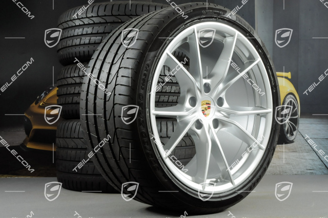 20-inch summer wheels set Carrera S IV, rims 8,5 J x 20 ET49 + 11,5 J x 20 ET56 + NEW summer tyres 245/35 ZR20 + 305/30 ZR20, with TPMS