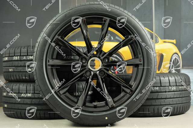 19-inch Boxster S summer wheel set, rims 8J x 19 ET57 + 10J x 19 ET45, Pirelli P Zero summer tyres 235/40 R19 + 265/40 R19