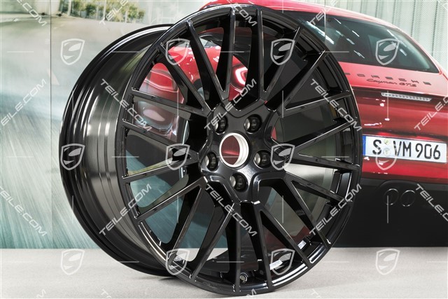 21-inch wheel rim, Cayenne RS Spyder, 11J x 21 ET49, black high gloss