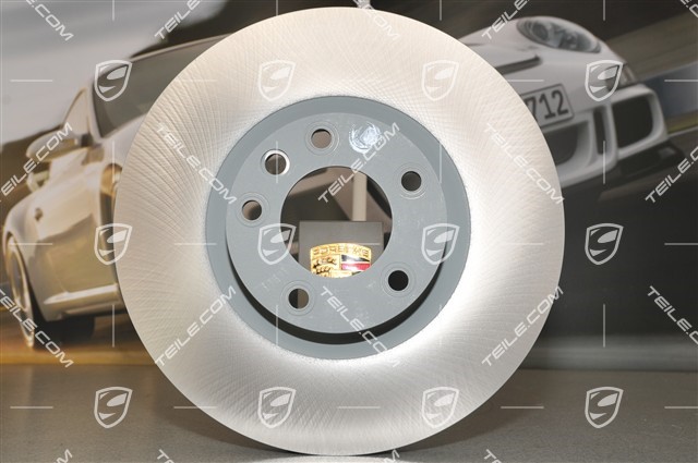 Front brake disc, 18-inch diameter, red lacquered calliper, L=R