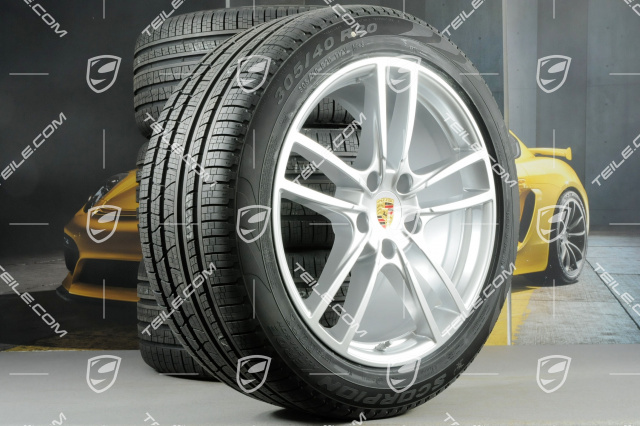 20-inch all-season wheel set, Cayenne Sport, tyres 9J x 20 ET50 + 10,5J x 20 ET64 + all-season tyres  Pirelli Scorpion 275/45R20, 305/40R20, with TPMS