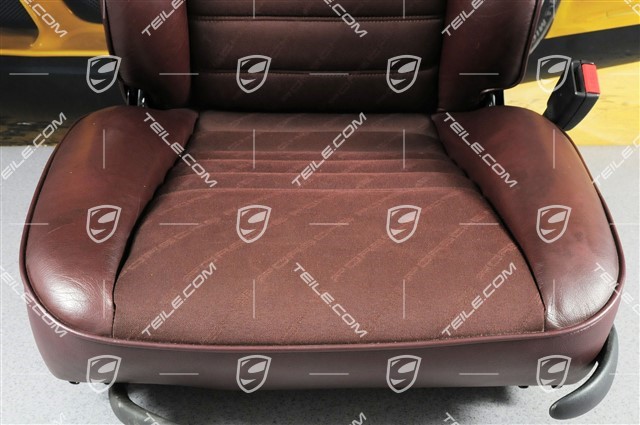 Seat, manual adjustable, Leatherette Centre part Porsche lettering cloth, Burgundy, R