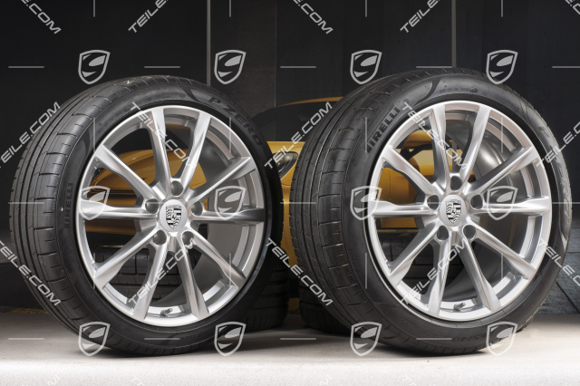 19-inch Boxster S summer wheel set, rims 8J x 19 ET57 + 10J x 19 ET45, Pirelli P Zero summer tyres 235/40 R19 + 265/40 R19