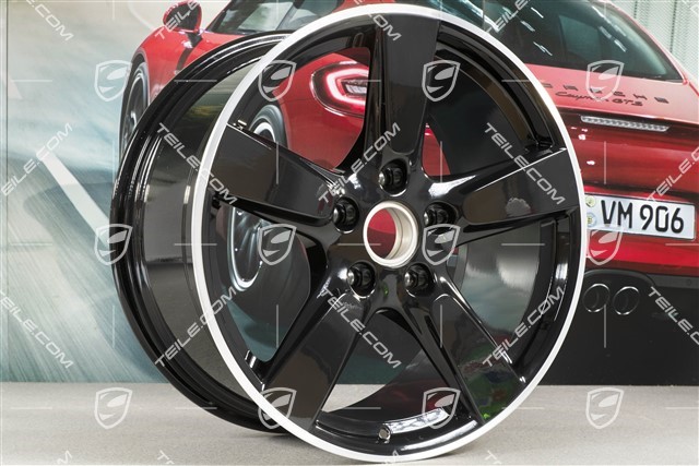 19-inch wheel Cayman S, 9,5J x 19 ET45,wheel spokes in black
