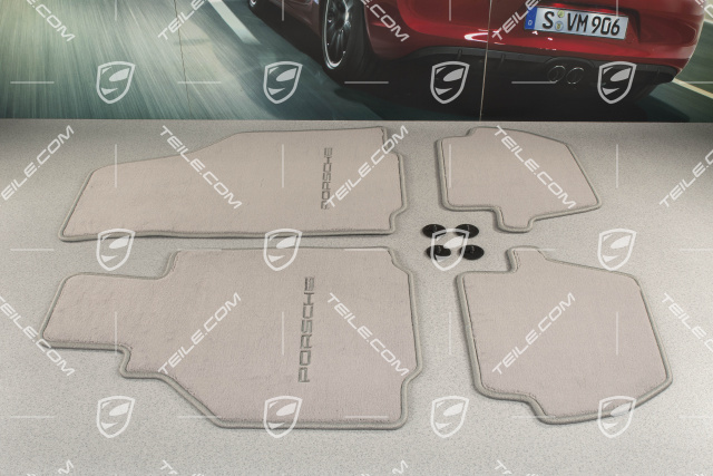 Set of floor mats, 4-piece (996), "grafitti" grey