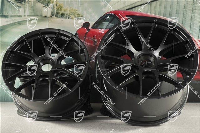 20"+21" GT2RS/GT3RS Magnesium Radsatz, Felgen 9,5 J x 20 ET50 + 12,5 J x 21 ET48, Schwarz seidenglanz