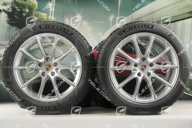 20-inch Cayenne Design winter wheel set, rims 9J x 20 ET50 + 10,5J x 20 ET64 + Michelin winter tyres 275/45 R20 + 305/40 R20, with TPMS