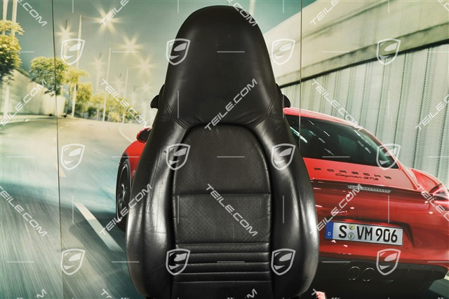 Seat, manual adjustable, heating, leather/leatherette, Metropole blue, R, damaged leather