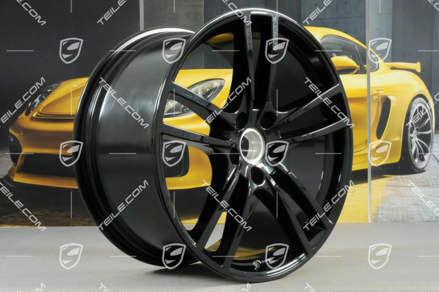 21-inch wheel rim set Cayenne Turbo, 11J x 21 ET58 + 9,5J x 21 ET46, high-gloss black