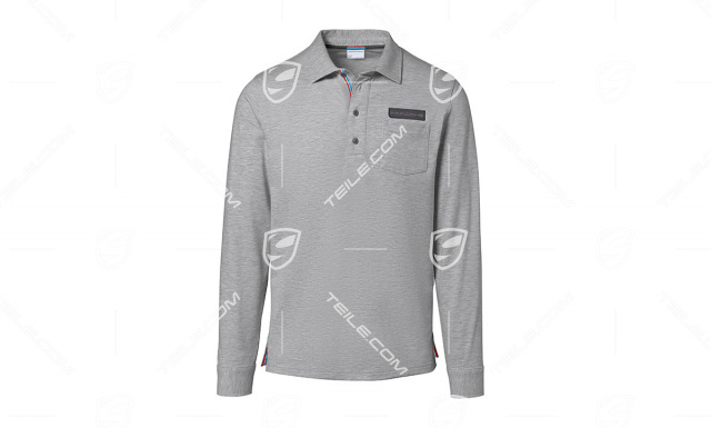 Classic Collection, Rugby Shirt, Men, grey melange, M 48/50