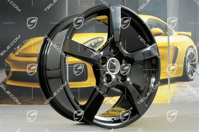 19-inch wheel rim Cayman S, 8J x 19 ET57, black high gloss