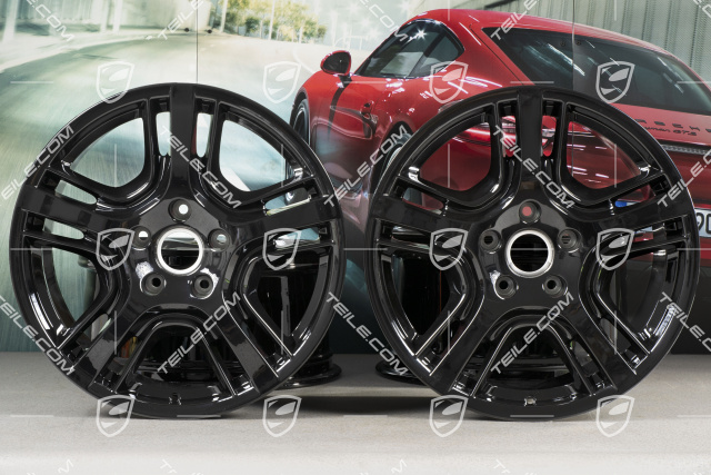 19-inch Panamera Design wheel set 10J x 19 ET61 + 9J x 19 ET60, black high gloss