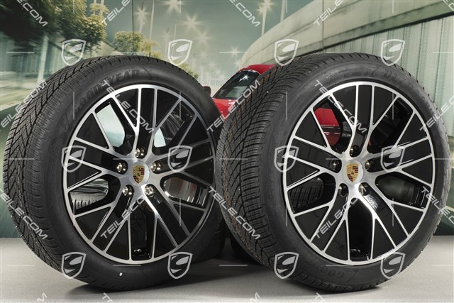 20" Turbo Aero Winterräder Satz, Felgen 9J x 20 ET54 + 11J x 20 ET60 + NEUE Goodyear Winterreifen 245/45 R20 + 285/40 R20