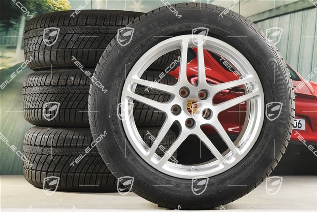 18-inch "Macan S" Winter wheel set, rims 8J x 18 ET21 + 9J x 18 ET21 + Continental winter tyres 235/60 ZR 18 + 255/55 ZR 18, with TPMS