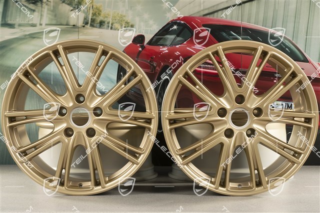 20-inch wheel rim Exclusive Design, 10,5J x 20 ET71 + 9,5J x 20 ET71, for winter use, Aurum satin mat