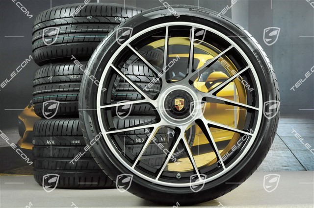 20-inch wheel set Turbo Sport III, central lock, rims 9J x 20 ET51 + 11,5J x 20 ET56 + summer tyres 245/35 ZR20 + 305/30 ZR20, black