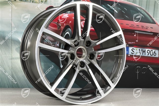 21-inch wheel rim, Cayenne Turbo, 9,5J x 21 ET46, Titanium