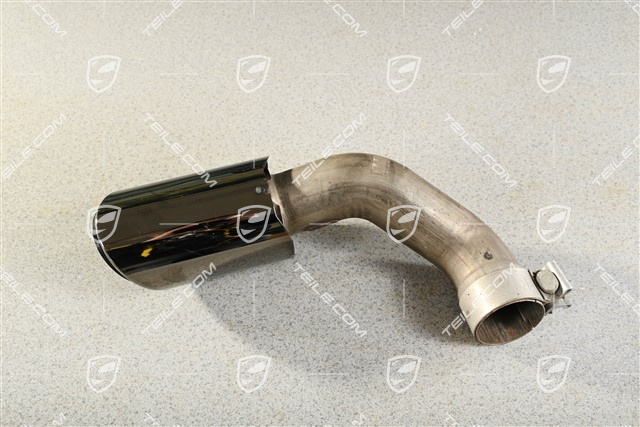 Exhaust system tailpipe, 4-pipe look, black, outer, R