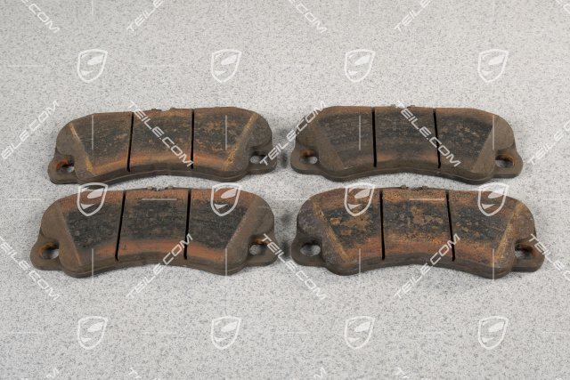 Brake pad repair set, PCCB, 991.2 C2/C2S/C4/C4S 2016- / 991 Turbo 2014-, front, L+R