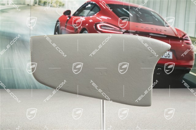 Centre console / tunnel cover, Leather, Lateral, Graphite grey, Coupe/ Targa, R