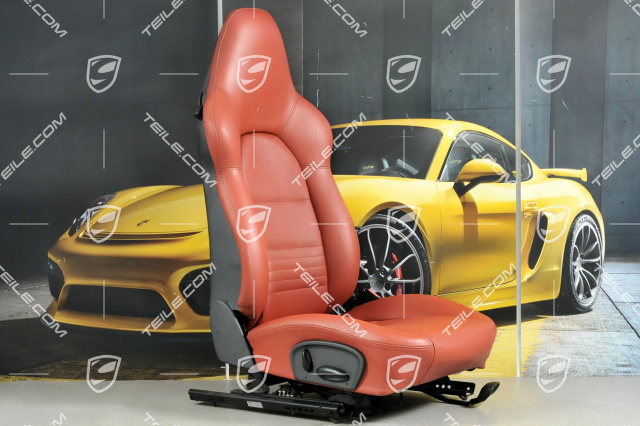 Sport seat (broad), manual adjustment, leather, Boxster Red, R