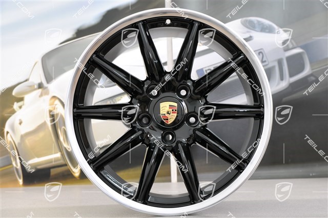 19-inch Carrera Sport wheel set, 8,5J x 19 ET55 + 11,5J x 19 ET67, high gloss black