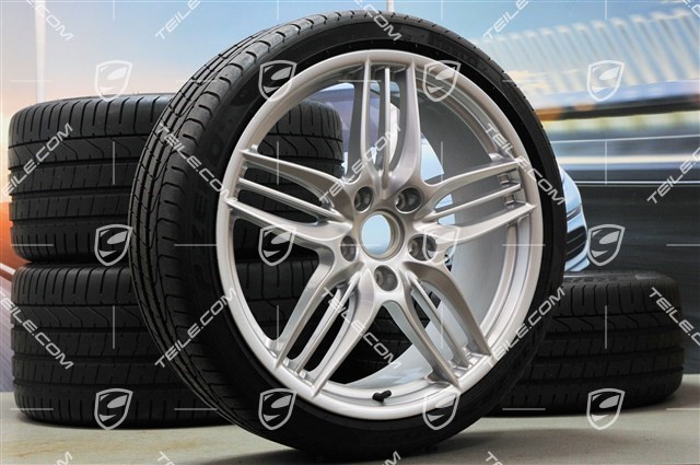 20" Sommerräder Satz SportDesign, Felgen 8,5J x 20 ET51 + 11J x 20 ET52 + Pirelli Sommerreifen 245/35 ZR20 + 305/30 ZR20, ohne RDK-Sensoren