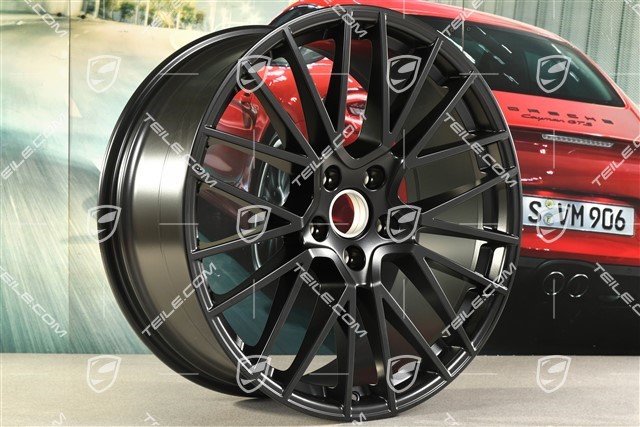 22-inch RS Spyder wheel rim, front, 10J x 22 ET48, black satin-matt
