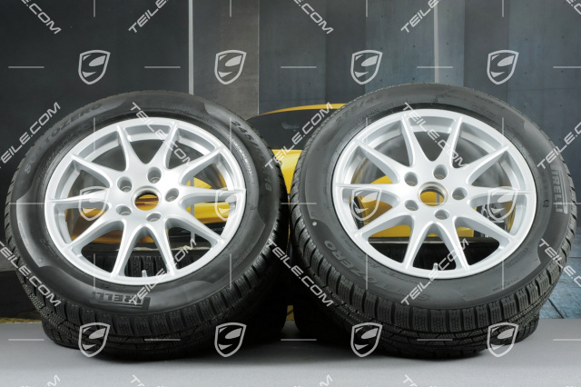 18-inch Panamera S winter wheel set, 8J x 18 ET 59 + 9J x 18 ET 53 + tyres 245/50 R18 + 275/45 R18, with TPM