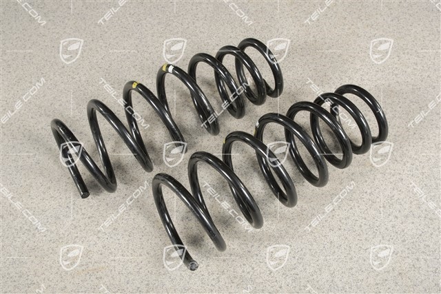 Coil spring, PASM / PDCC, Carrera 4, indentification white/yellow-green, set L+R