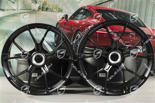 20+21 -inch GT3 wheel rim set, 9,5J x 20 ET46 + 12J x 21 ET45, black satin mat