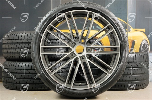 20" Turbo IV Sommerräder Satz, Felgen 8,5J x 20 ET49 + 11,5J x 20 ET76 + Sommerreifen 245/35 R20 + 305/30 R20