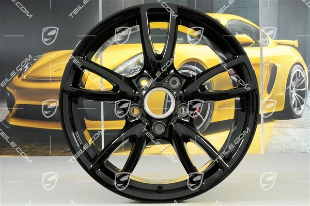 18-inch Carrera IV (Facelift) wheel, 8J x 18 ET57, black high gloss