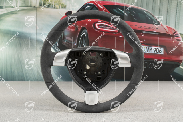 Sports steering wheel, Alcantara, Manual transmission, black