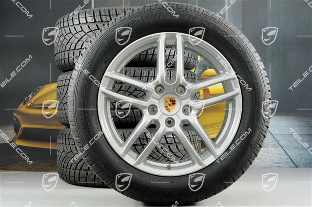 19-inch winter wheels set "Cayenne Turbo IV" facelift 2014->, alloy rims 8,5J x 19 ET59 + Dunlop Winterreifen 3D 265/50 R19, with TPM