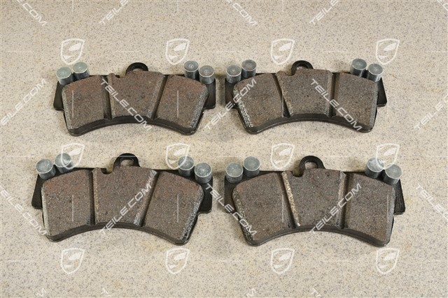Brake pad repair set, front, Turbo/S, 19-inch ventilated, brake calliper painted Green, brake calliper painted Black