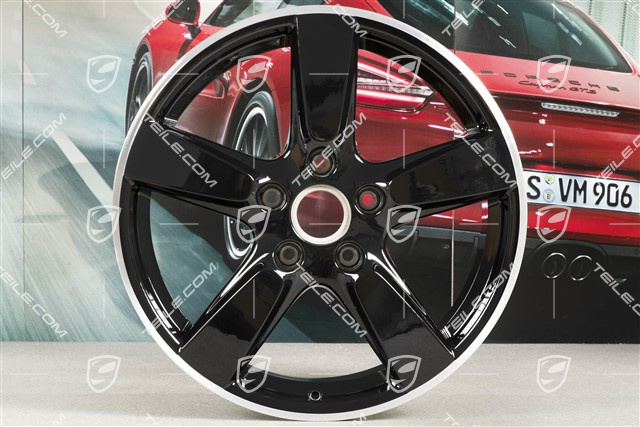 19" Felge Cayman S, 8J x 19 ET57, Felgenstern in Schwarz