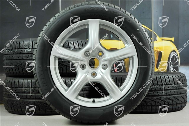 18-inch Panamera winter wheel set, 8J x 18 ET 59 + 9J x 18 ET 53, with Pirelli Sottozero II winter tyres 245/50 R18 + 275/45 R18,TPMS