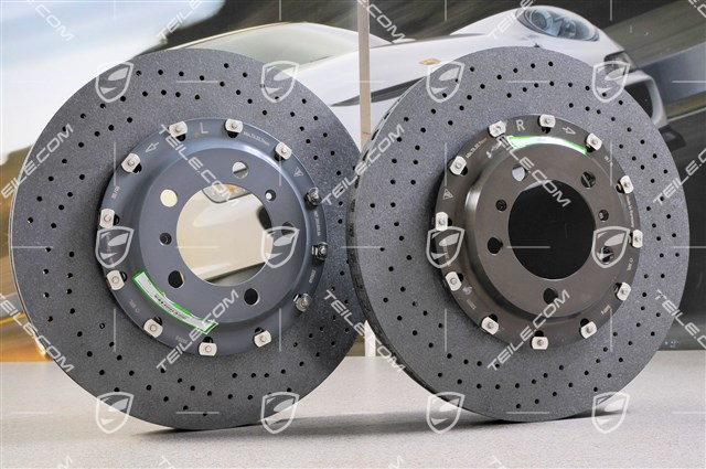 Teilecom Pccb Gt3 Gt2 Ceramic Brake Discs Kit 2x Front Lr